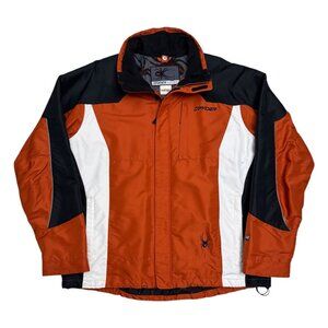 SPYDER XSCAP Waterproof Snowboard Ski Orange Winter Bomber Jacket Mens XL